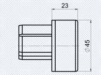 Zakończenie walcowe nierdzewne poręczy - 2
