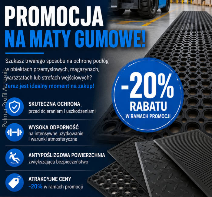 Promocja na maty gumowe – trwała ochrona podłóg w atrakcyjnej cenie
